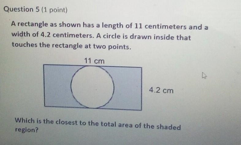 the answer choices areA. 9.19 cm squaredB. 101.59 cm squaredC. 60.05 cm squaredD. 32.35 cm-example-1