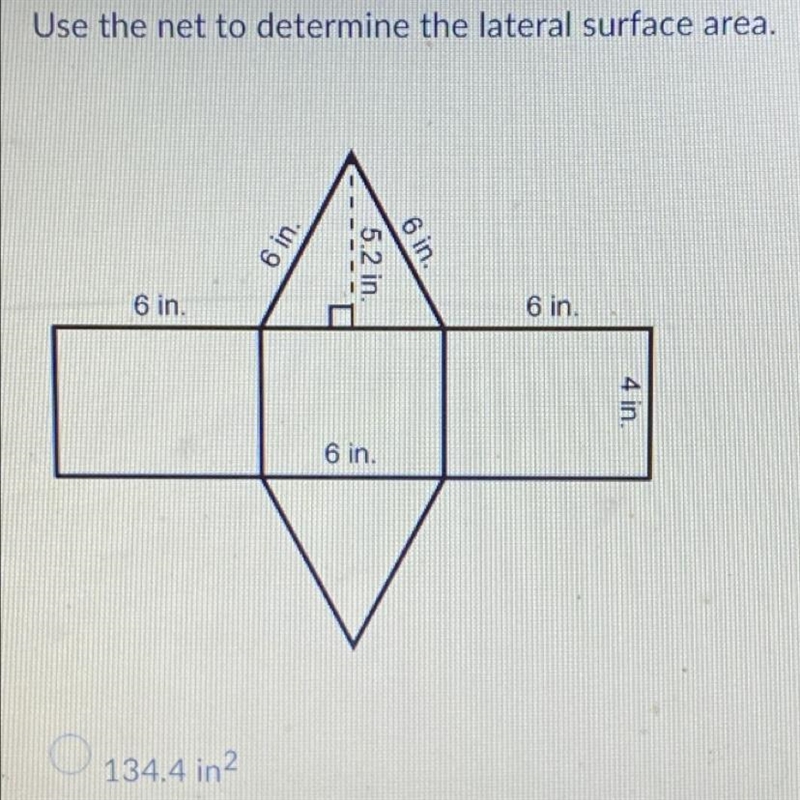 Use the net to determine the total surface area. 134.4 in 92.8 in 103.2 in 72 in-example-1