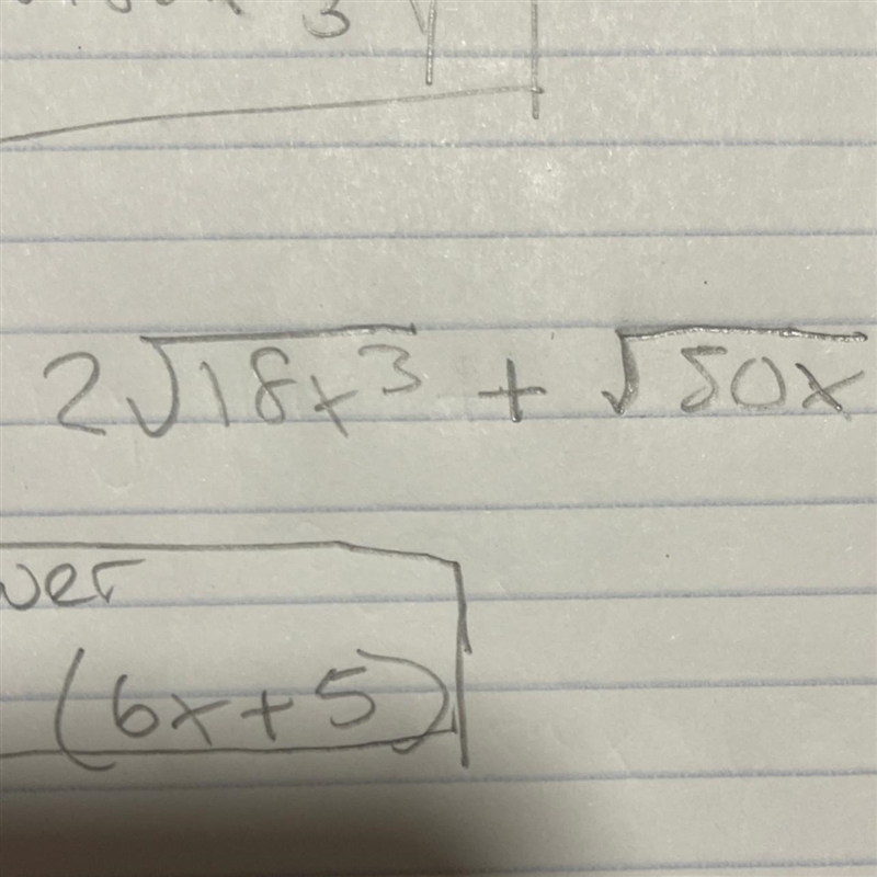 Can this be explained simply the expression and factor out the radical in your final-example-1