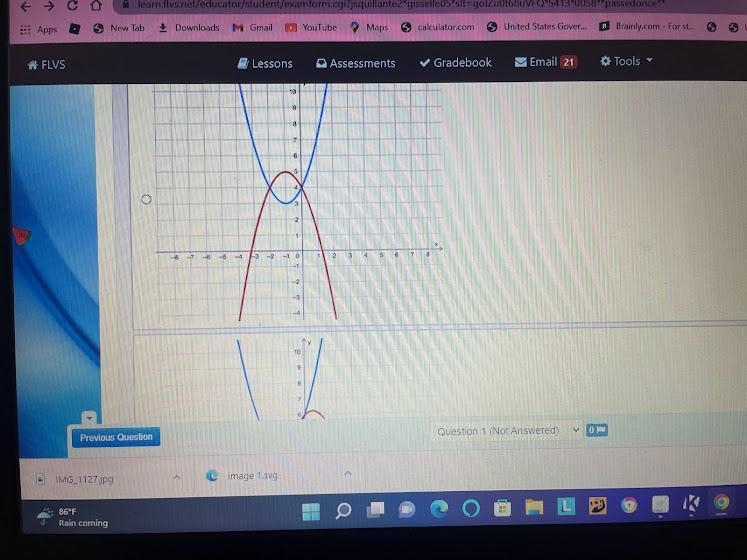 Which of the following graphs represent the system of equations f(x) = x2 + 2x + 2 and-example-2