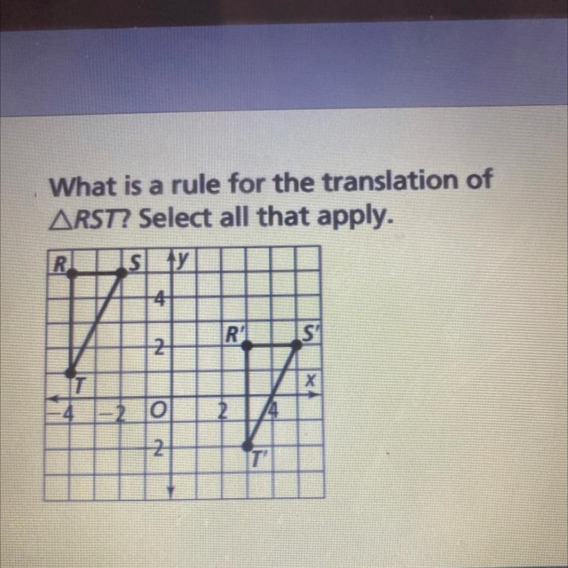 What is a rule for the translatiARST? Select all that apply.R-example-1