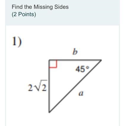 HELP PLEASE <3 Find the missing sides-example-1