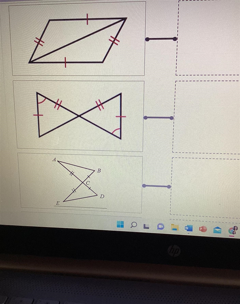 SSS OR SAS OR NEITHER/not enough information for all 3 triangles-example-1