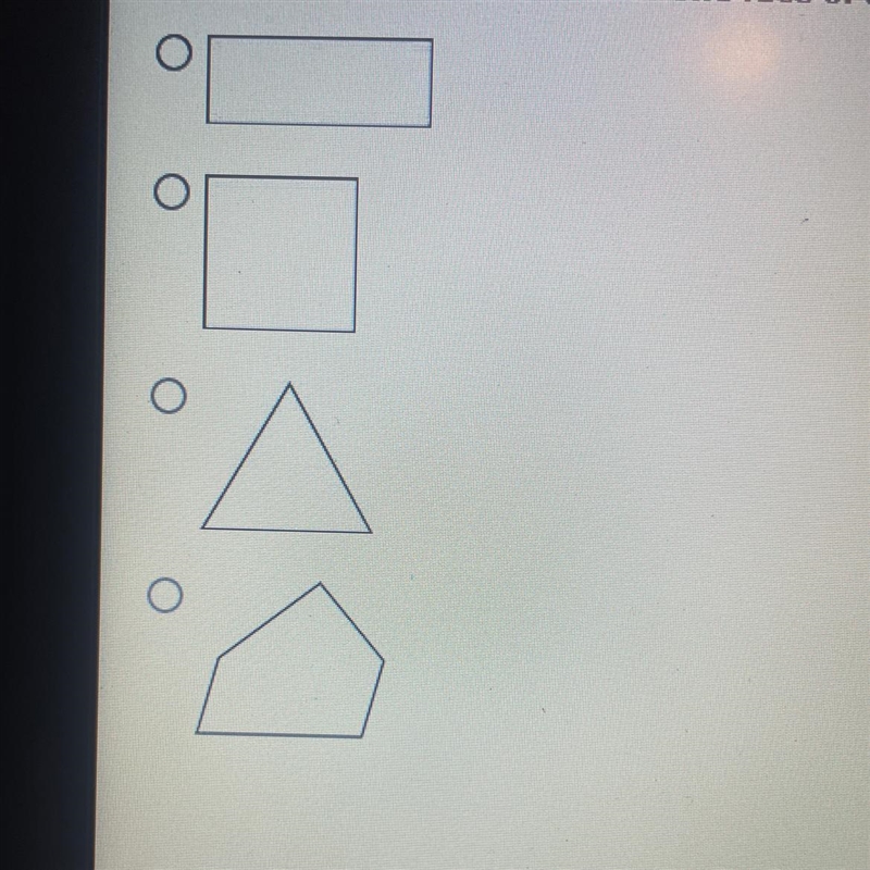 Which could NOT be a view of one face of a triangular prism-example-1