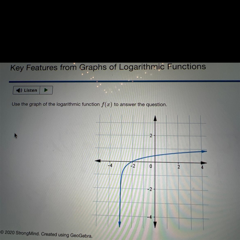 What is the x intercept?-example-1