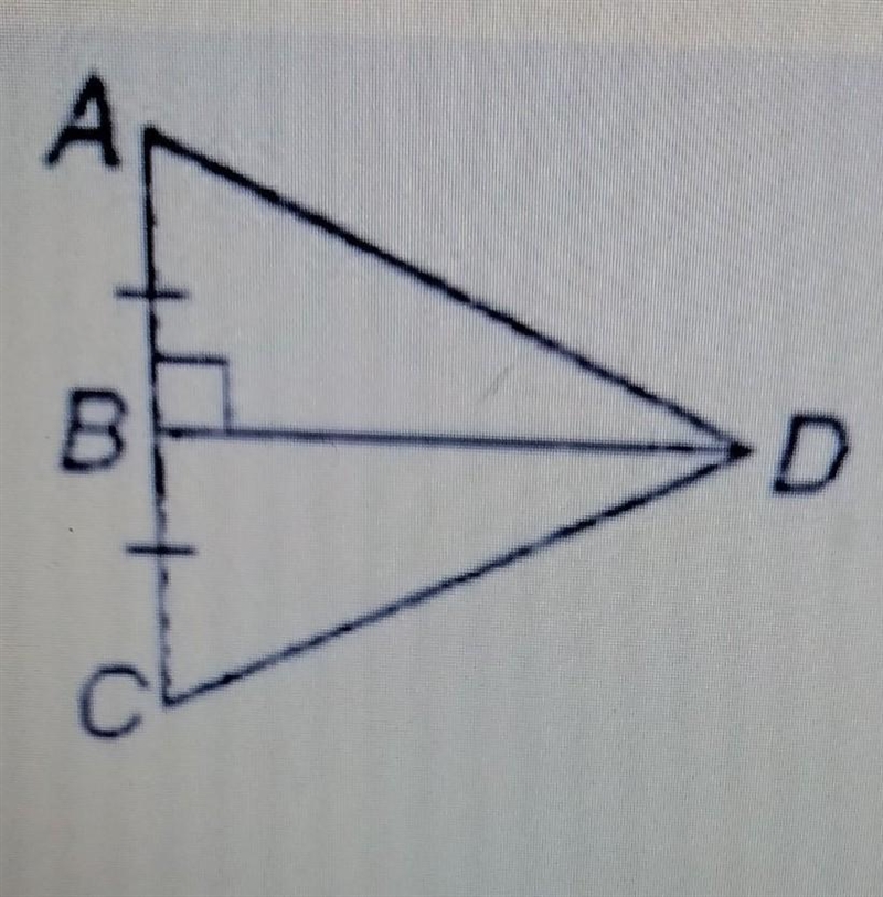 State if the triangles ABD and CBD are congruent. If they are, state how you know-example-1