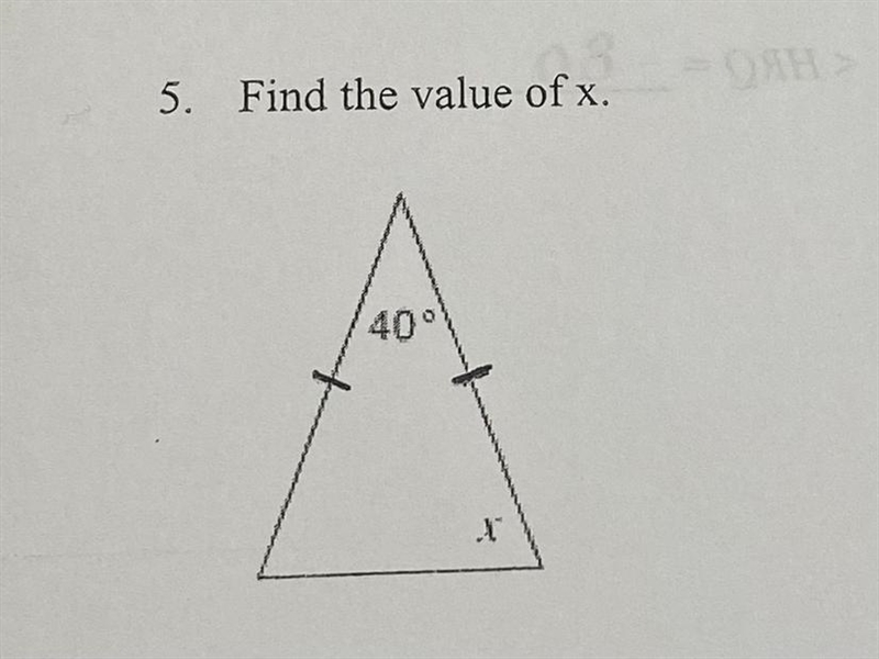 Find the value of x ( SOLVE & SHOW YOUR WORK !!!!-example-1