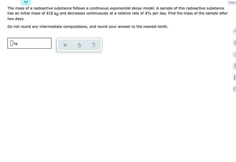 Finding the final amount in a word problem on continuous exponential growth or decay-example-1