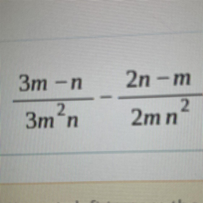 Help, due tmr Perform the subtraction of fractions:-example-1