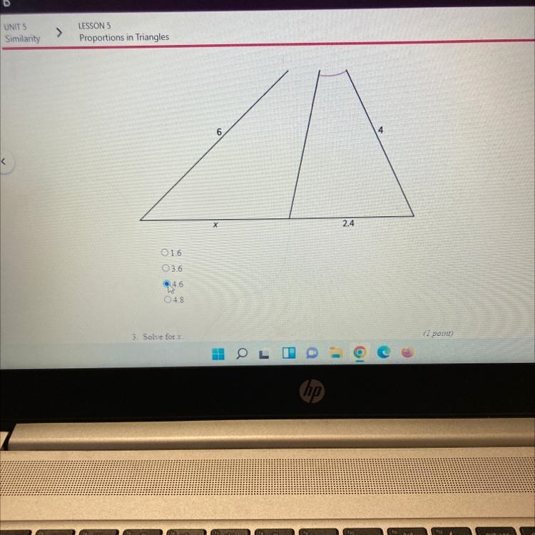 Solve for x. 1.6 3.6 4.6 4.8-example-1