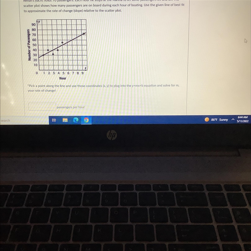 Pick a point along the line and use the coordinates X on the web for blood into the-example-1