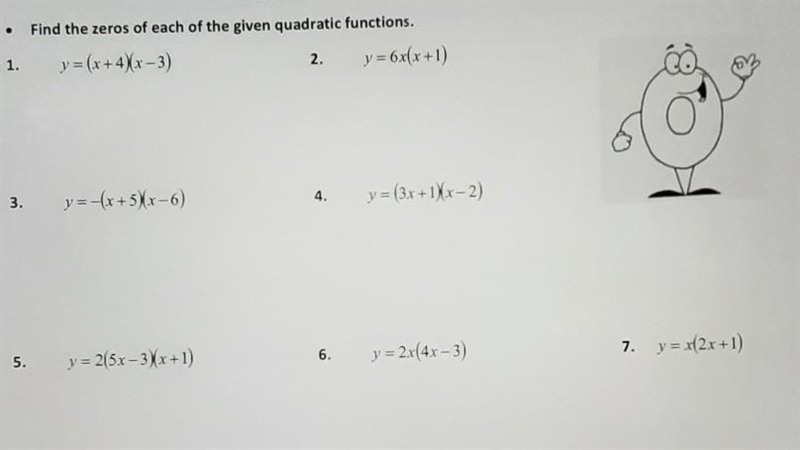 Please HELP me on my ASSESSMENT practice FIND THE ZEROS OF EACH GIVEN QUADRATIC FUNCTIONS-example-1