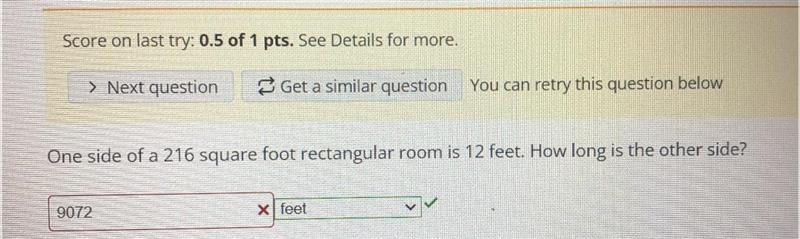 Pls help! Geometry! How long is the other side?-example-1