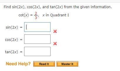 Find sin(2x), cos(2x), and tan(2x) from the given information.-example-1