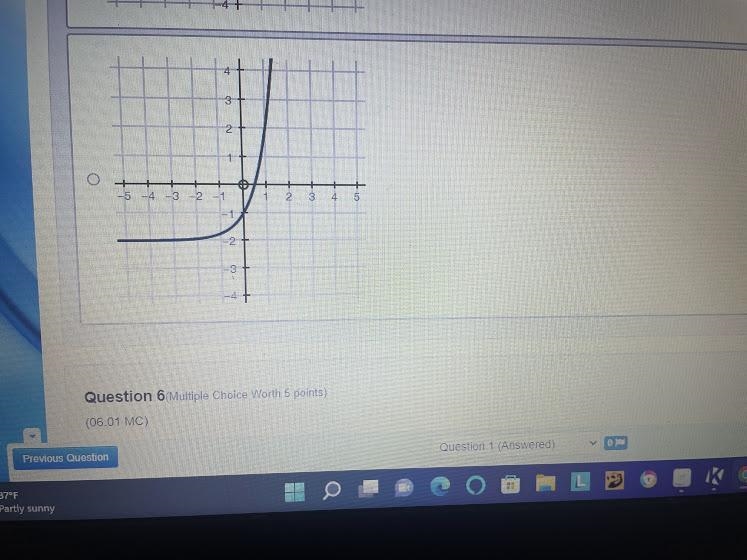 Which of the following represents the graph of f(x) = 4^x − 2?-example-3