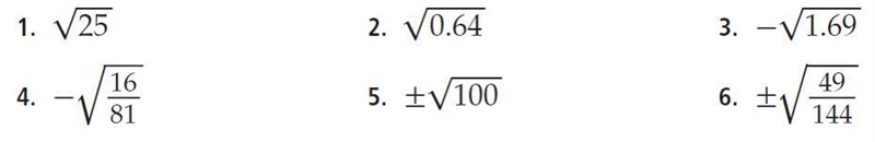 Find each square root after supplying:-example-1