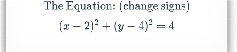 Please determine the equation of the circle:Eqaurion should look the the example below-example-1