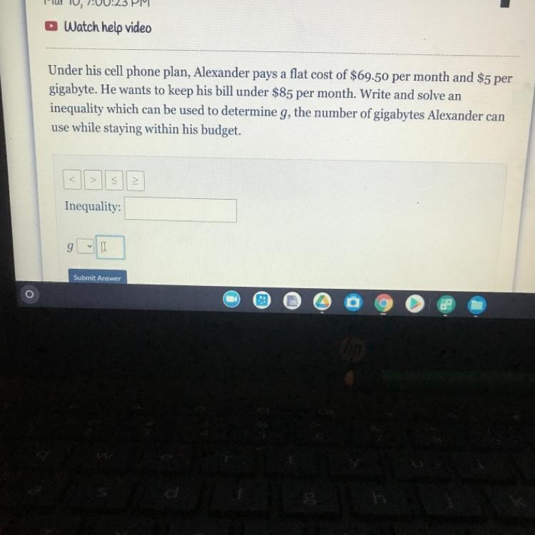 Under his cell phone plan, Alexander pays a flat cost of $69.50 per month and $5 per-example-1