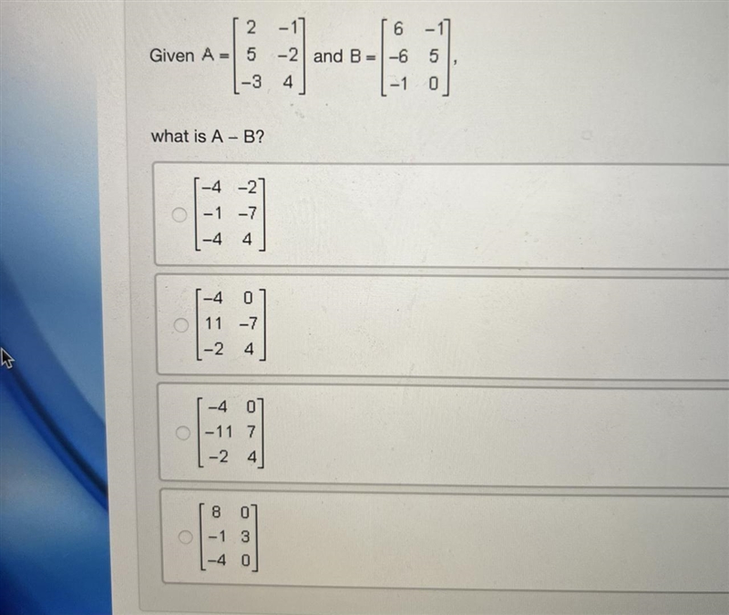 What is A-B? Given the equation from the photo I submitted-example-1