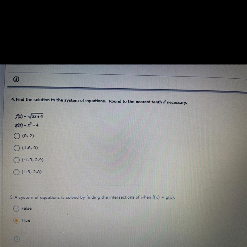 I need some help on number 4...Also, was my answer right for number 5, I believe it-example-1