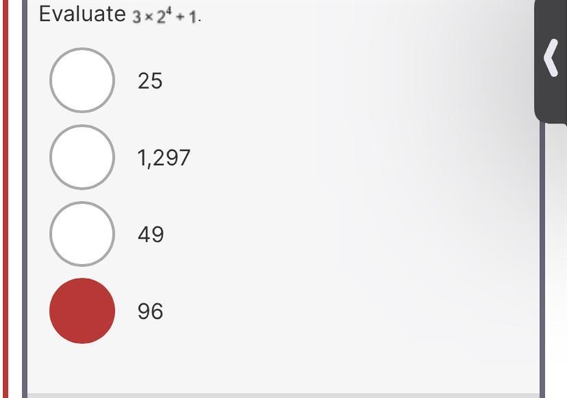 Evaluate 3×sup(2,4)+1.-example-1