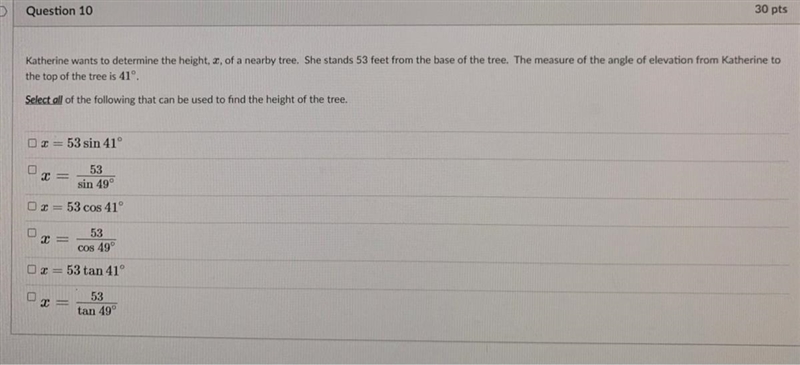 Select all of the following that can be used to find the height of the tree-example-1