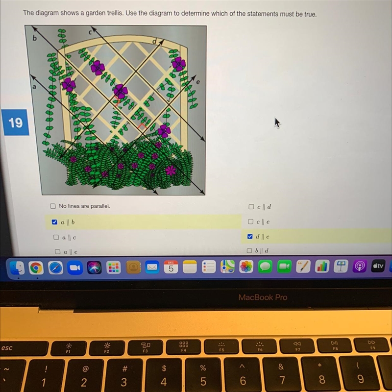 The diagram shows a garden trellis. Use the diagram to determine which of the statements-example-1