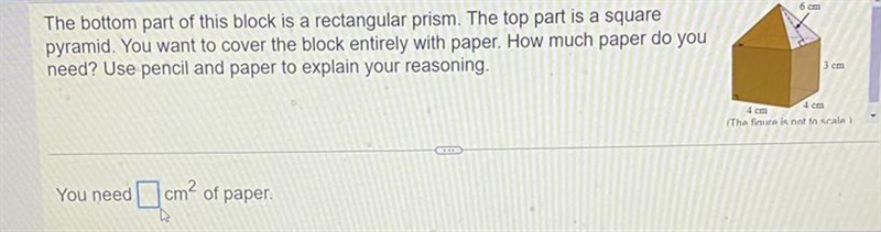 The bottom part of this block is a rectangular prism. The top part is a square pyramid-example-1