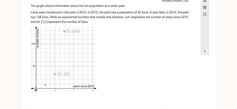 Write an exponential function that models this situation. Let x represent the number-example-1