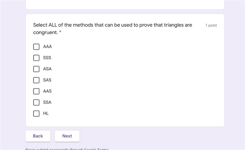 Which of these methods can be used to prove similar triangles?-example-1