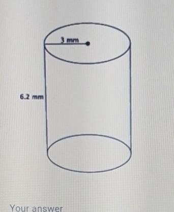 Solve for volume of cylinder Diameter = 3Height = 6.3-example-1