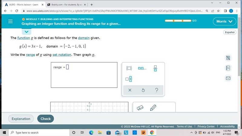 The function g is defined as follows for the domain given.-example-1