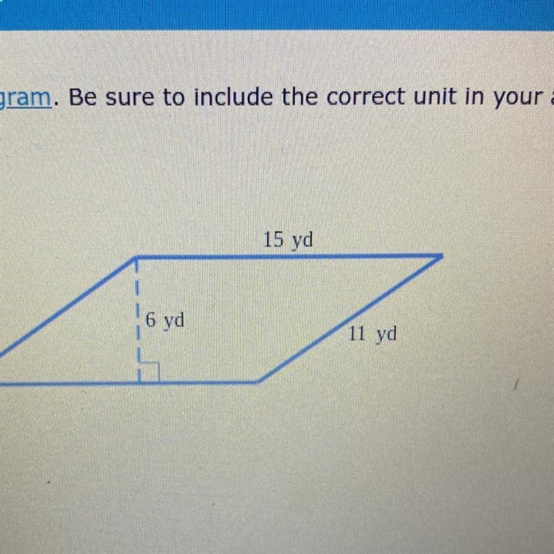 Find the area of this parallelogram. Be sure to include the correct unit in your answer-example-1