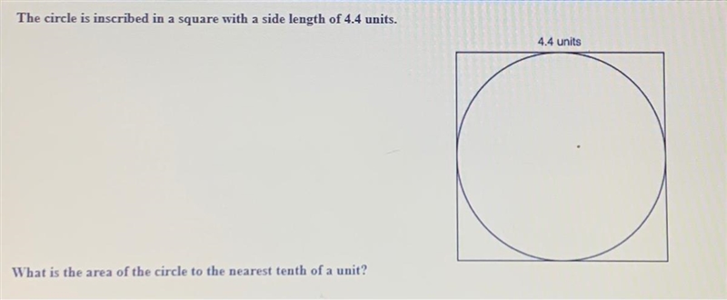 What is the area of the circle to the nearest 10th unit?-example-1