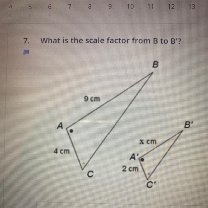 What is the scale factor from B to B'?-example-1