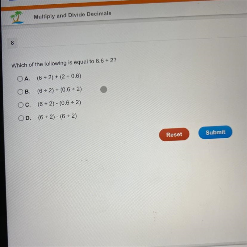 Which of the following is equal to 6.6÷2￼-example-1