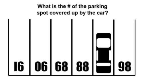 FOR 50 POINTS What is the number of the parking space covered by the car?-example-1