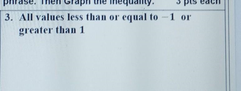 Write the compound inequality that represents the phrase.Then the Graph the inequality-example-1