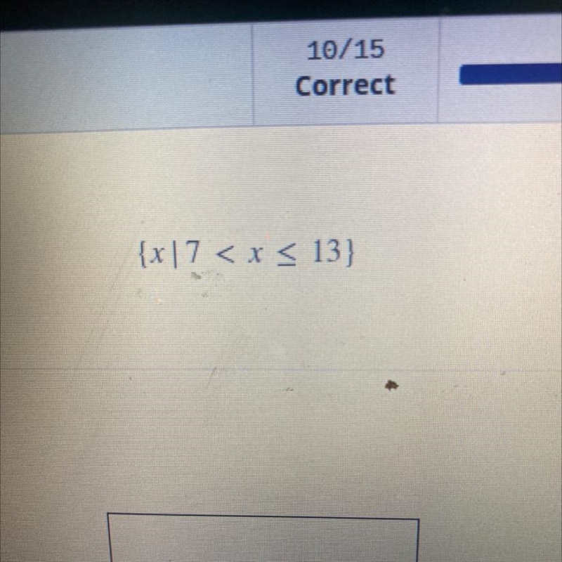 What is the following set as an interval using interval Notation-example-1