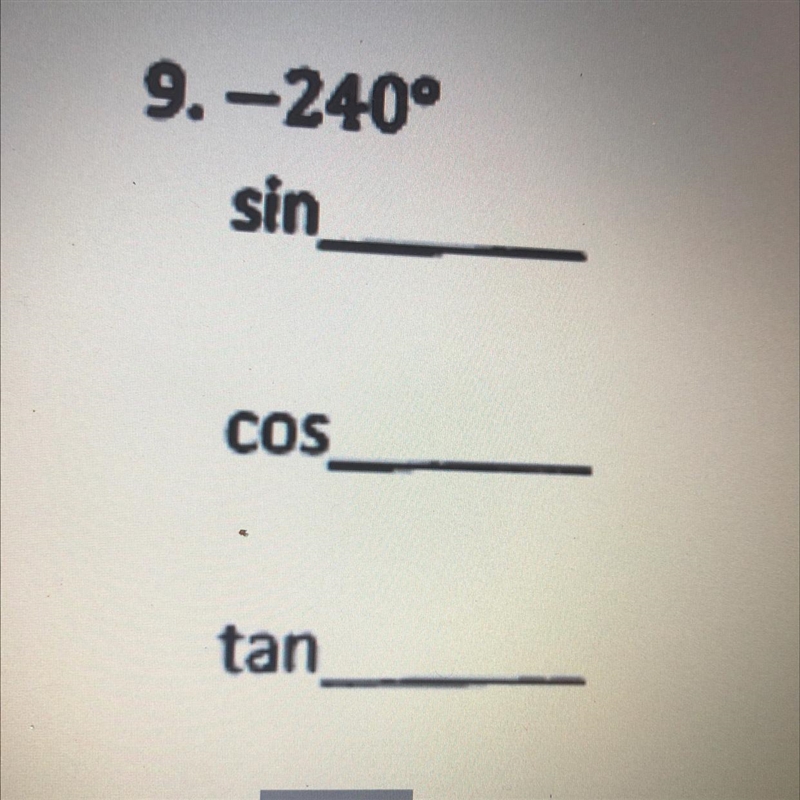 Find the exact value of sin, cos, and tan while simplifying all roots.-example-1