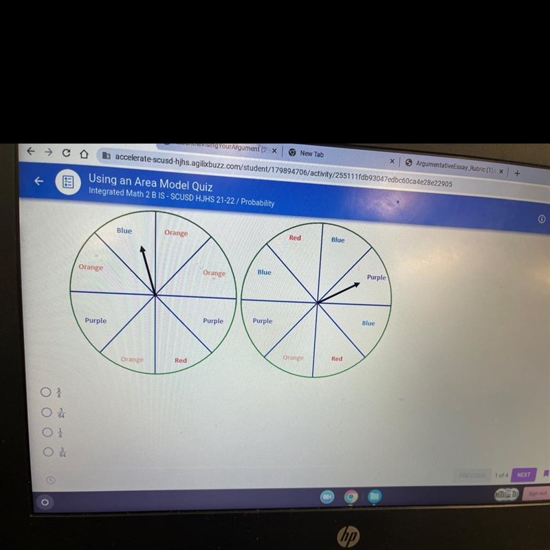 If both spinners are spun simultaneously, what is the probability that both spinners-example-1