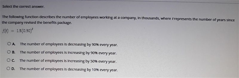 The following function describes the number of employees working at a company, In-example-1