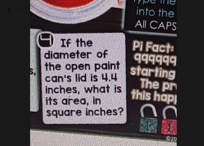 if the diameter the open paint the diameter of the open paint can lid is 4.4 in what-example-1