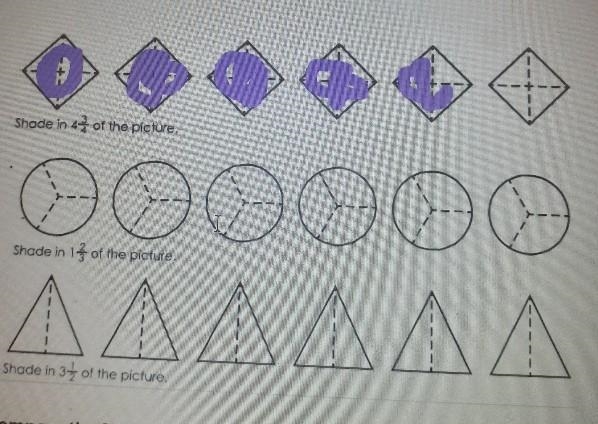 Shade in 4 of the picture. Shade in 1 of the picture. Shade in 3-4 of the picture-example-1