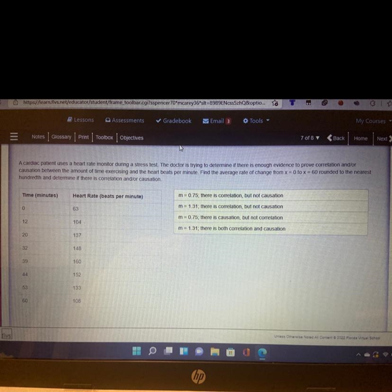 I'm needing help with Correlationsand Causation.You might have to zoom in to see the-example-1