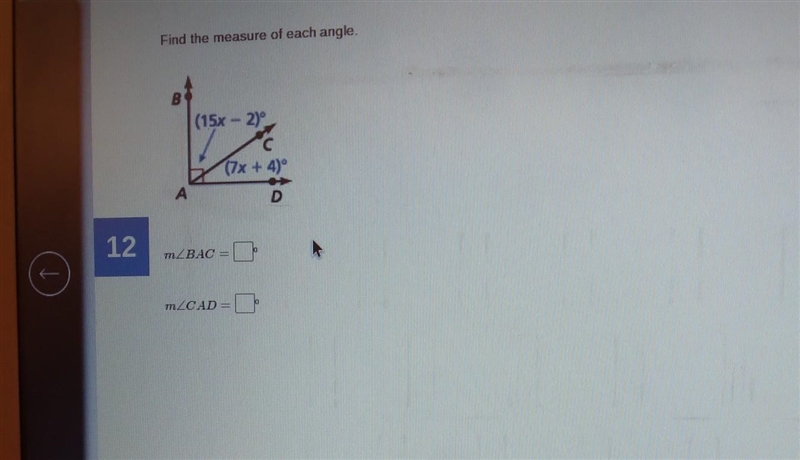 I need help finding the measure to each angle ​-example-1