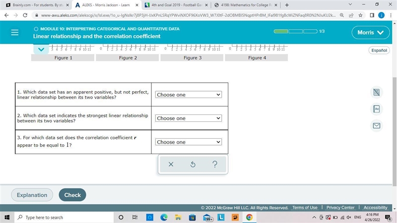 Shown below are the scatter plots for four different data sets.-example-2