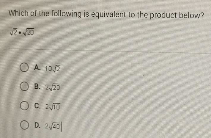 Which of the following is equivalent to the product below?-example-1