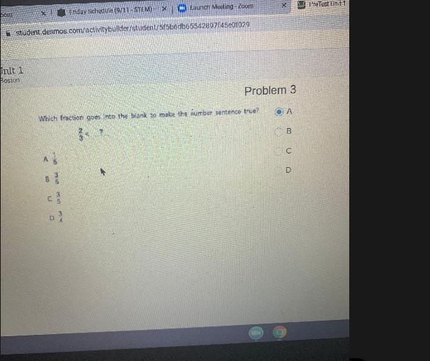 Which fraction goes in to the bank to make the sentence true?-example-1