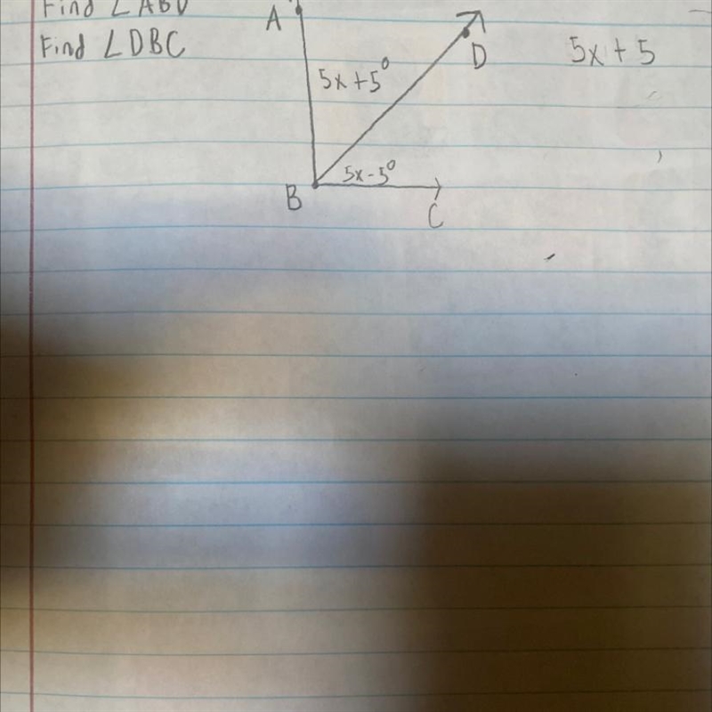 Find the measure of both ABD and DBC-example-1